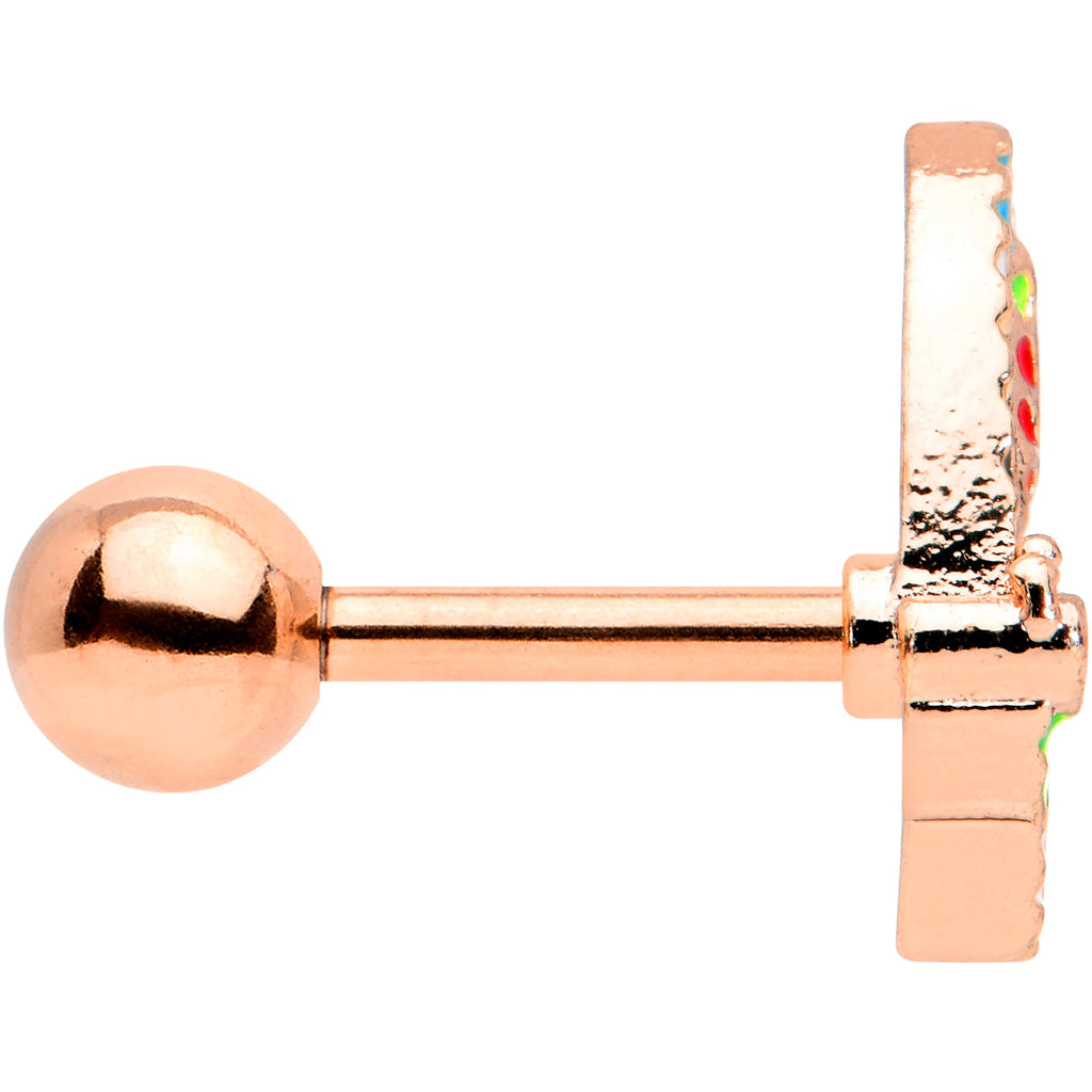 BodyCandy 16G 1/4 Rose Gold Tone Mosaic Butterfly Cartilage Tragus Earring — lifestyle context