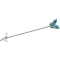 BodyCandy 14G Clear Blue CZ Gem Branch Butterfly Industrial Barbell 38mm — main product shot
