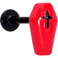 BodyCandy 16G 5/16 Black Red Coffin Halloween Labret Monroe Tragus — main product shot