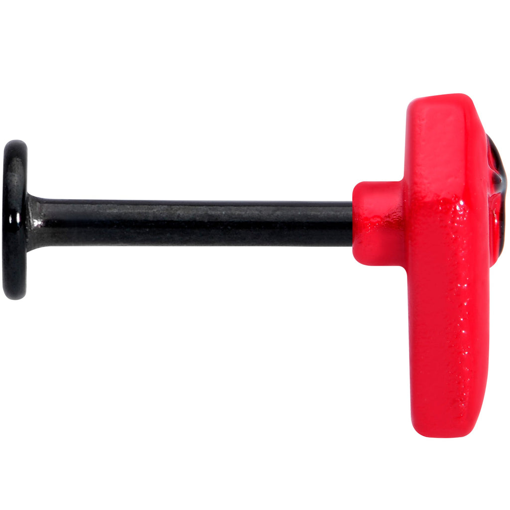 BodyCandy 16G 5/16 Black Red Coffin Halloween Labret Monroe Tragus — lifestyle context