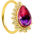BodyCandy 20G 5/16 Purple Tourmaline Gold Tone Drop Nose Hoop — main product shot