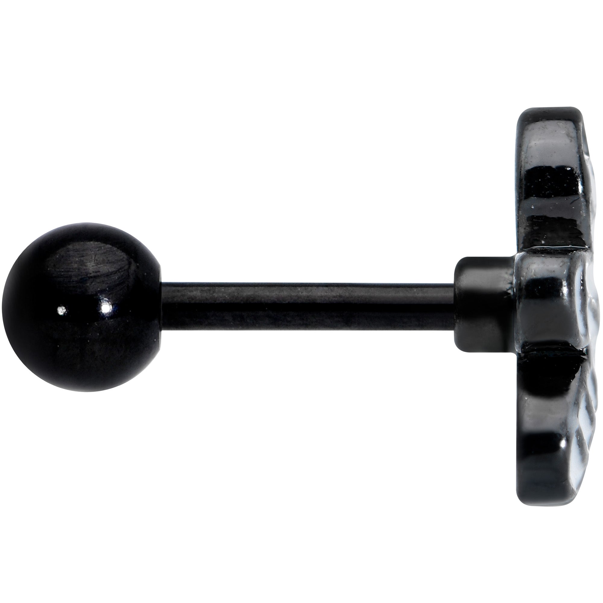 BodyCandy 16G 1/4 Black PVD Red Eye Mummy Halloween Cartilage Tragus — lifestyle context