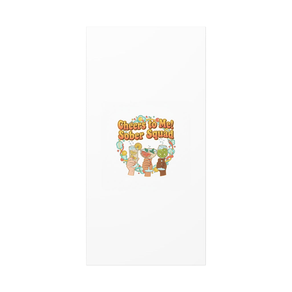 Cheers to Me Sober Squad Canvas | Dry January Mocktail Art