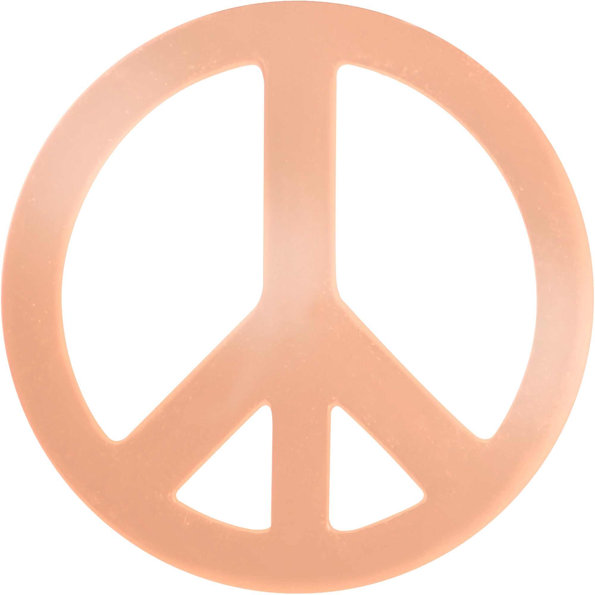 BodyCandy Rose Gold Tone Talking About Peace Sign Barbell Tongue Ring — detail close-up