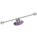 BodyCandy 14G Purple Amethyst Claw Industrial Barbell 38mm — main product shot