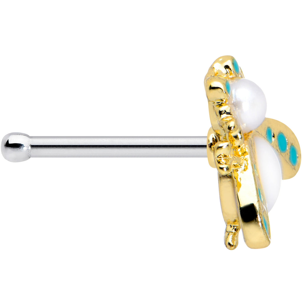 BodyCandy 20G 1/4 White Gem Snow Bug Nose Bone — lifestyle context