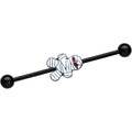 BodyCandy 14G Black Red Eyed Mummy Halloween Industrial Barbell 38mm — main product shot