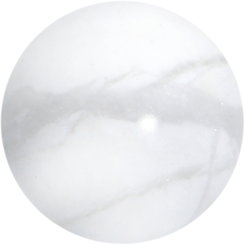 BodyCandy 16G 5/16 Elegant White Howlite Internally Threaded Labret Tragus — detail close-up