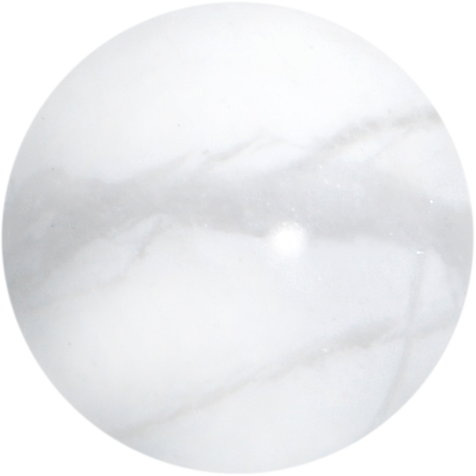 BodyCandy 16G 5/16 Elegant White Howlite Internally Threaded Labret Tragus — detail close-up