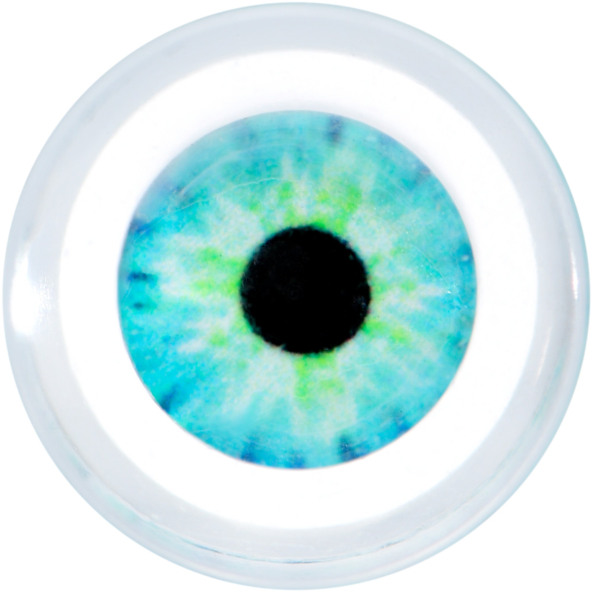 BodyCandy Clear Blue Eye Acrylic Double Flare Plug Set — lifestyle context