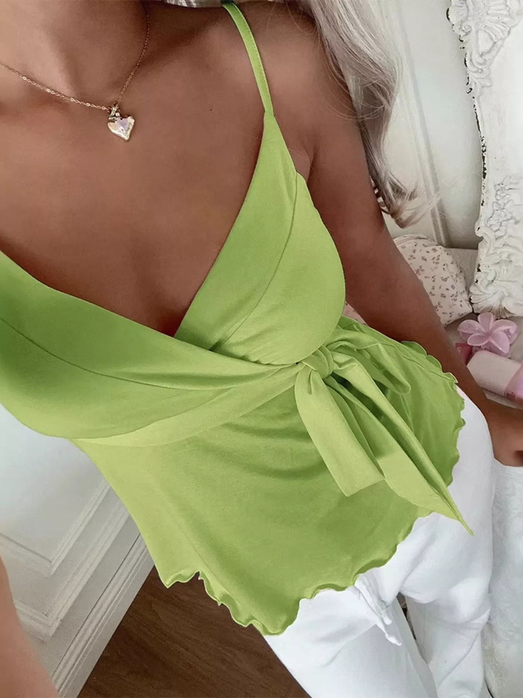 Wrap Tie Surplice Cami