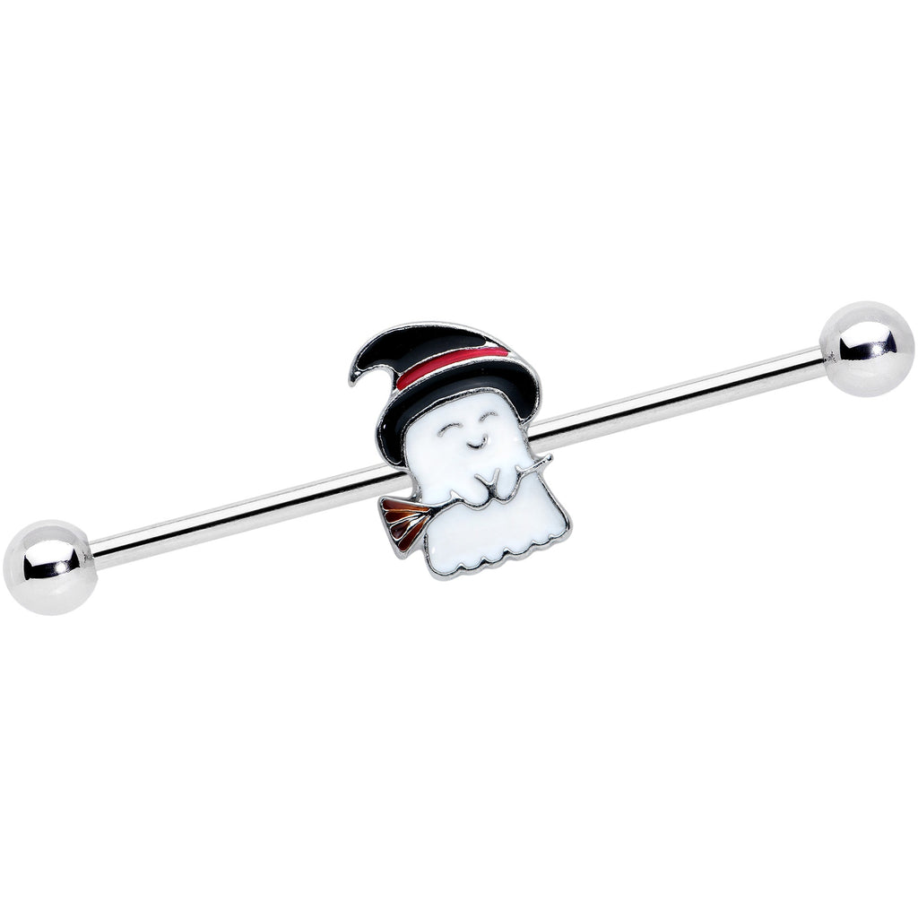 BodyCandy 14G Witch Hat Ghost Halloween Industrial Barbell 40mm — main product shot