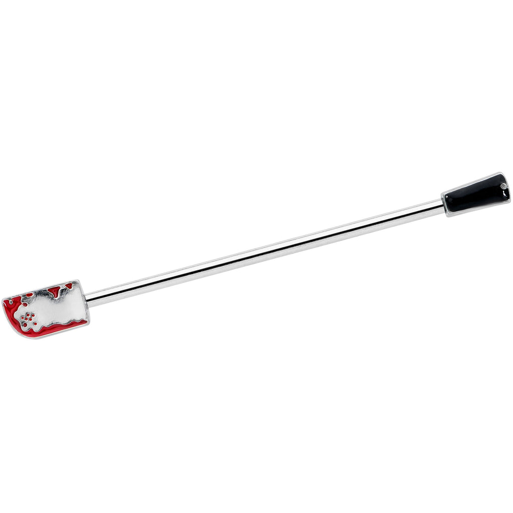 BodyCandy 14G Bloody Axe Halloween Industrial Barbell 38mm — main product shot