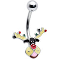 BodyCandy Colorful Reindeer Christmas Belly Ring — main product shot
