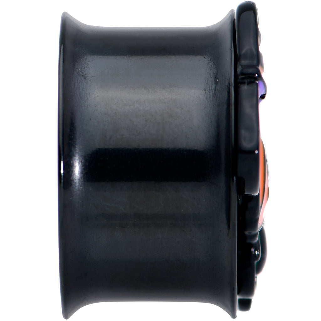 BodyCandy Black Boo Party Halloween Tunnel Plug Set — side view