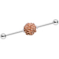 BodyCandy 14G Autumn Pine Cone Industrial Barbell 38mm — main product shot