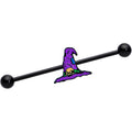 BodyCandy 14G Black Witches Purple Hat Halloween Industrial Barbell 38mm — main product shot