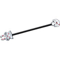 BodyCandy 14G Black Skeleton Body Halloween Industrial Barbell 38mm — main product shot