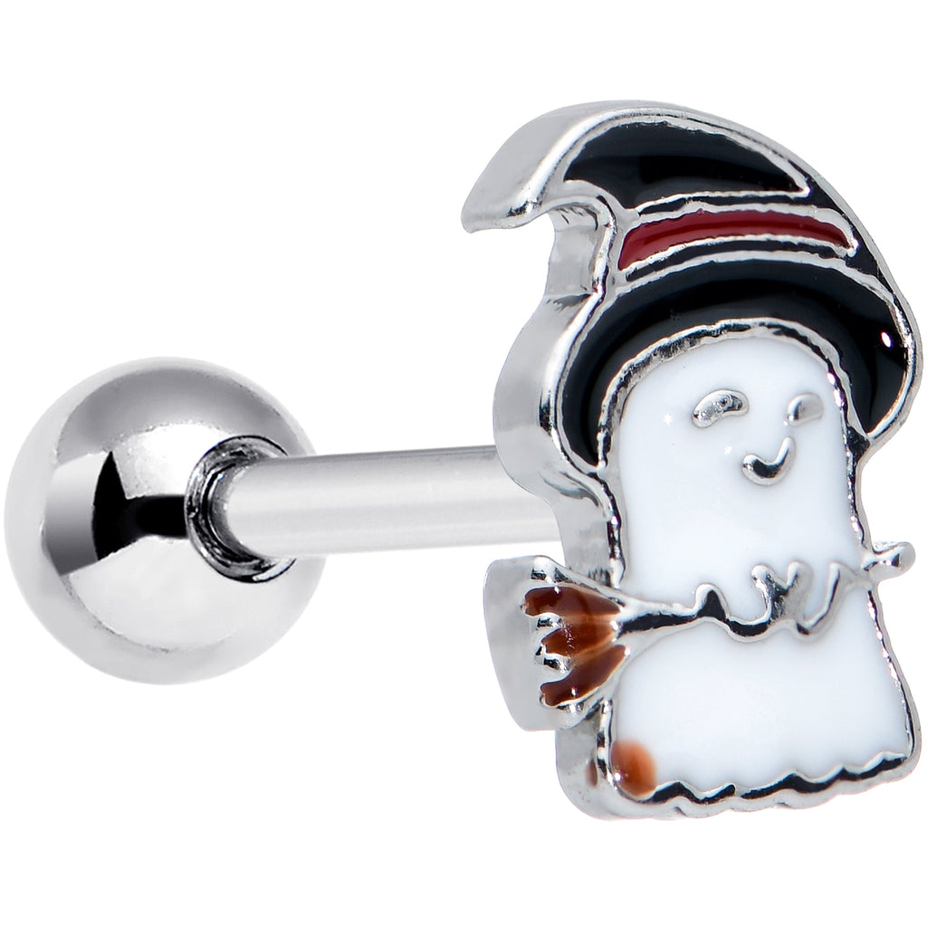 BodyCandy 16G 1/4 Witch Hat Ghost Halloween Cartilage Tragus Earring — main product shot
