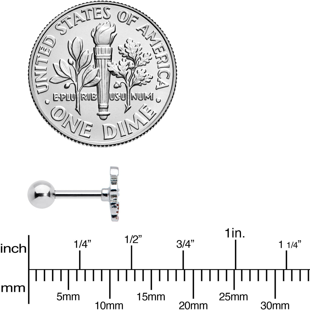 BodyCandy 16G 1/4 Witch Hat Ghost Halloween Cartilage Tragus Earring — side view