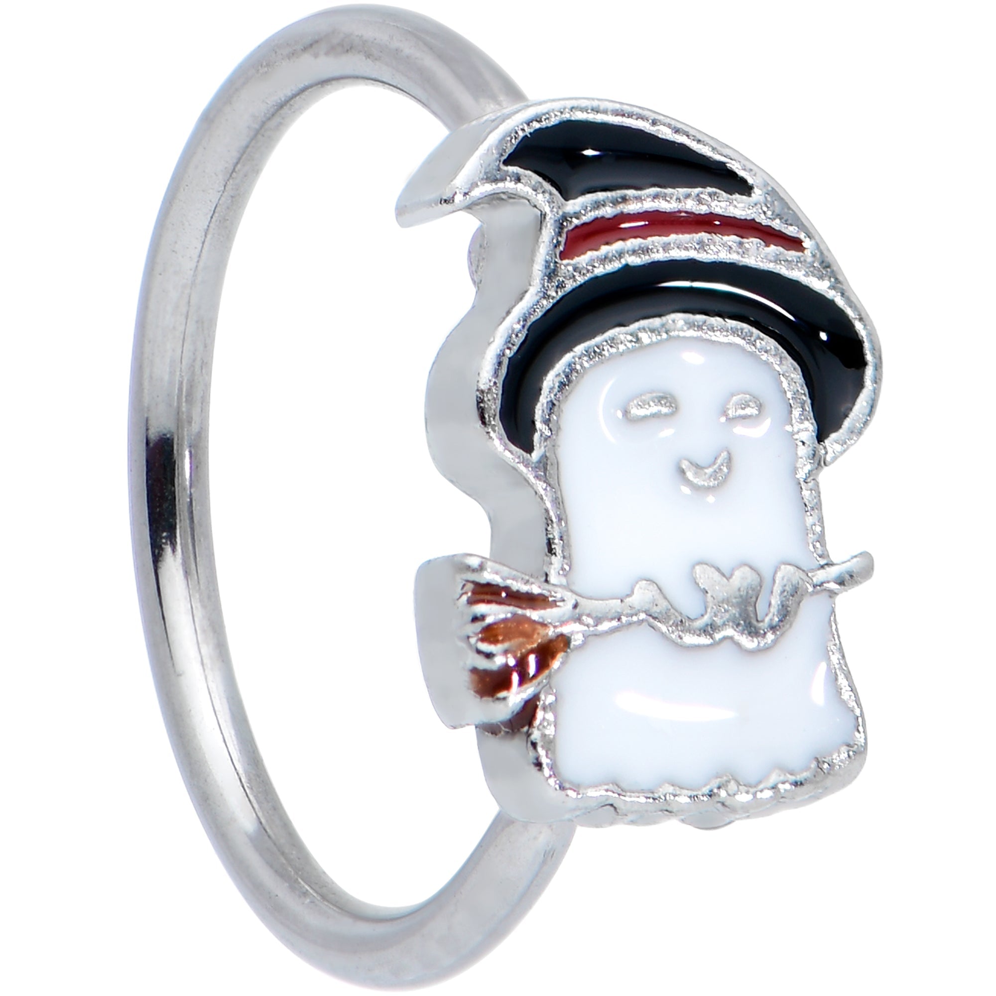 BodyCandy 20G 7mm Witch Hat Ghost Halloween Nose Hoop — main product shot