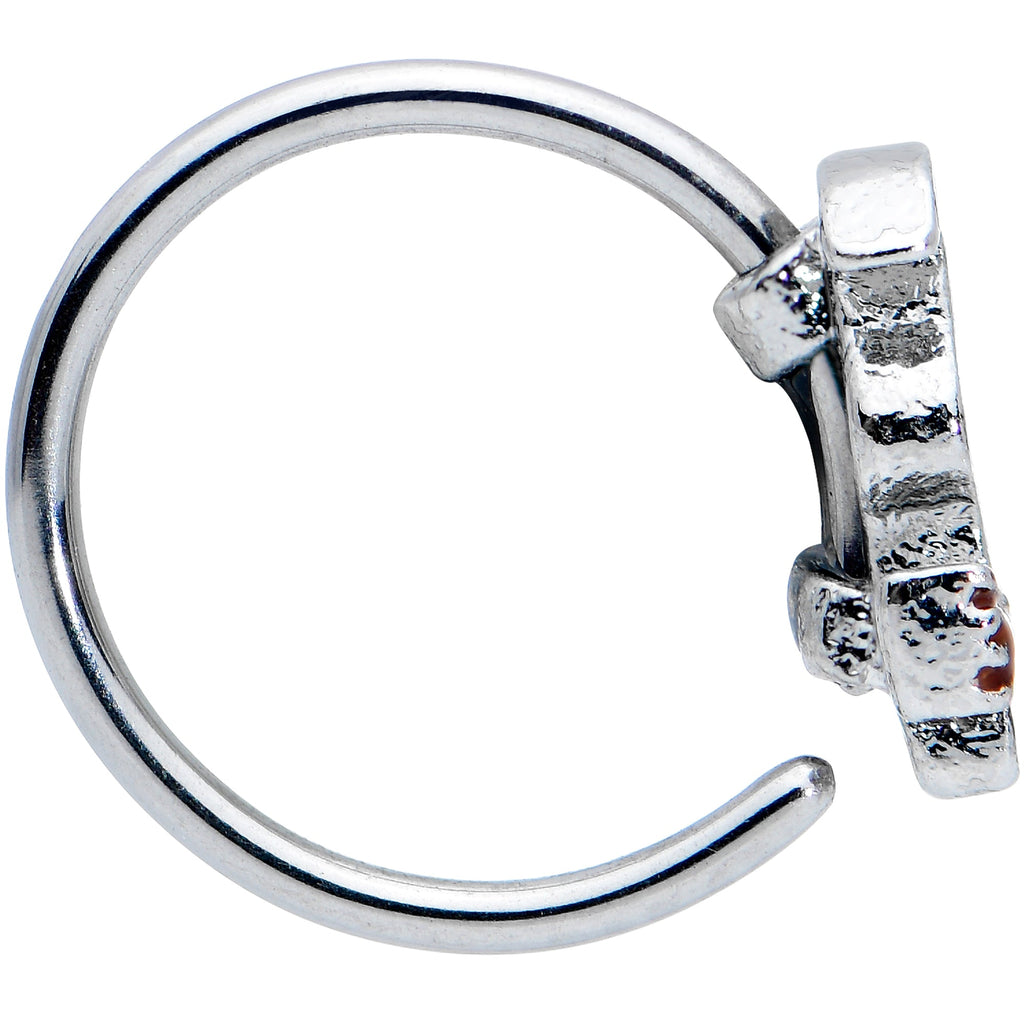 BodyCandy 20G 7mm Witch Hat Ghost Halloween Nose Hoop — lifestyle context