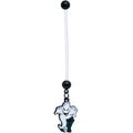 BodyCandy Clear Bioplast Graveyard Ghost Halloween Pregnancy Dangle Belly Ring — main product shot