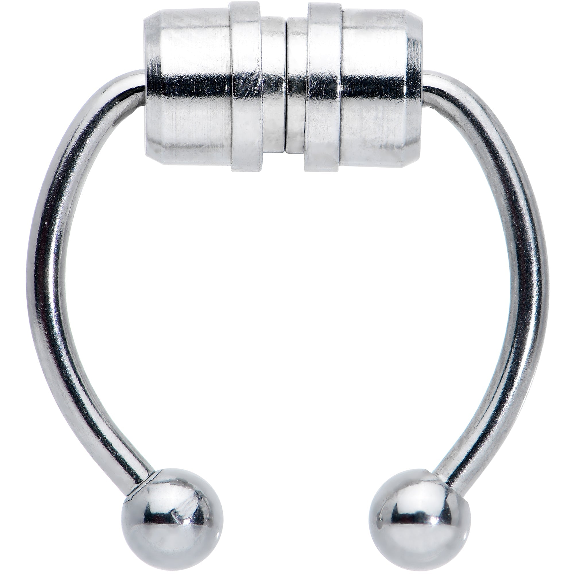 BodyCandy Magnetic Septum Ring Horseshoe Non-Pierced Fake Nose Ring — detail close-up