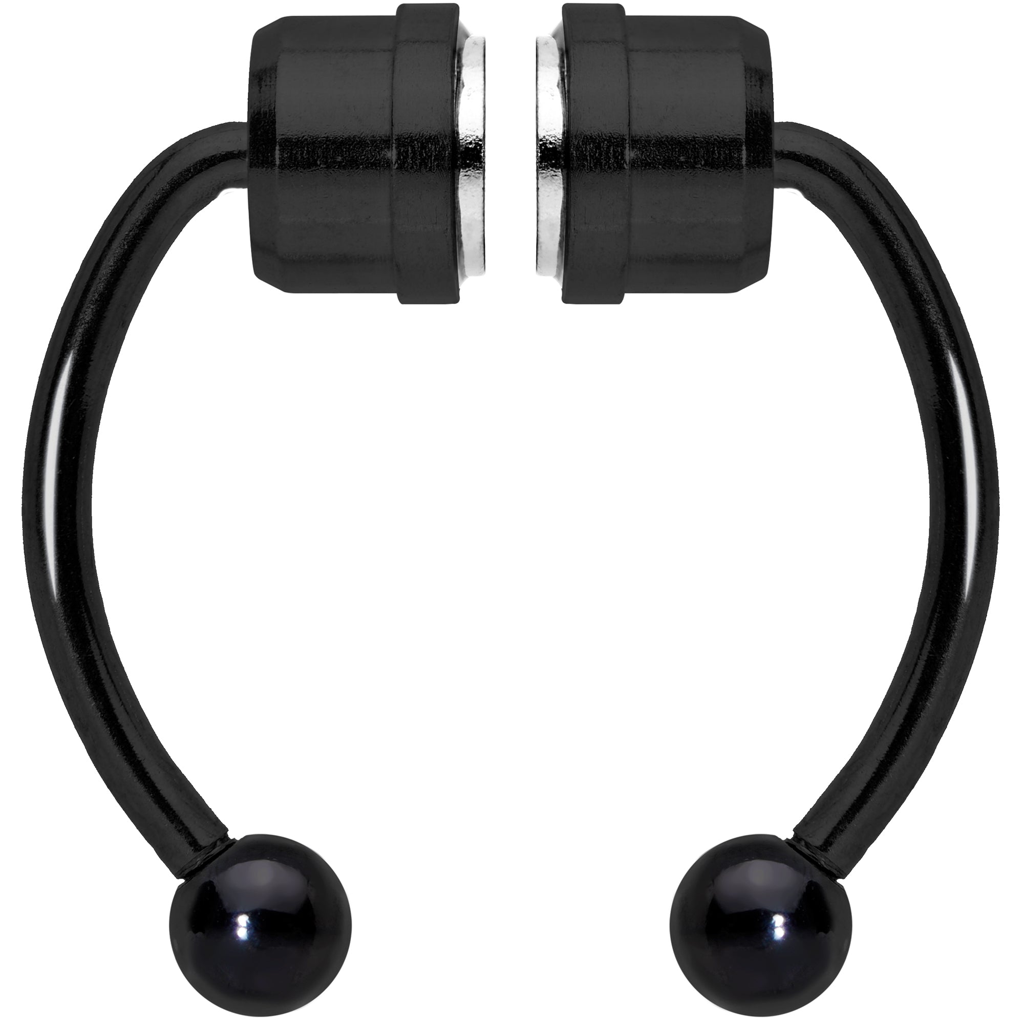 BodyCandy Black Magnetic Septum Ring Horseshoe Non-Pierced Fake Nose Ring — main product shot