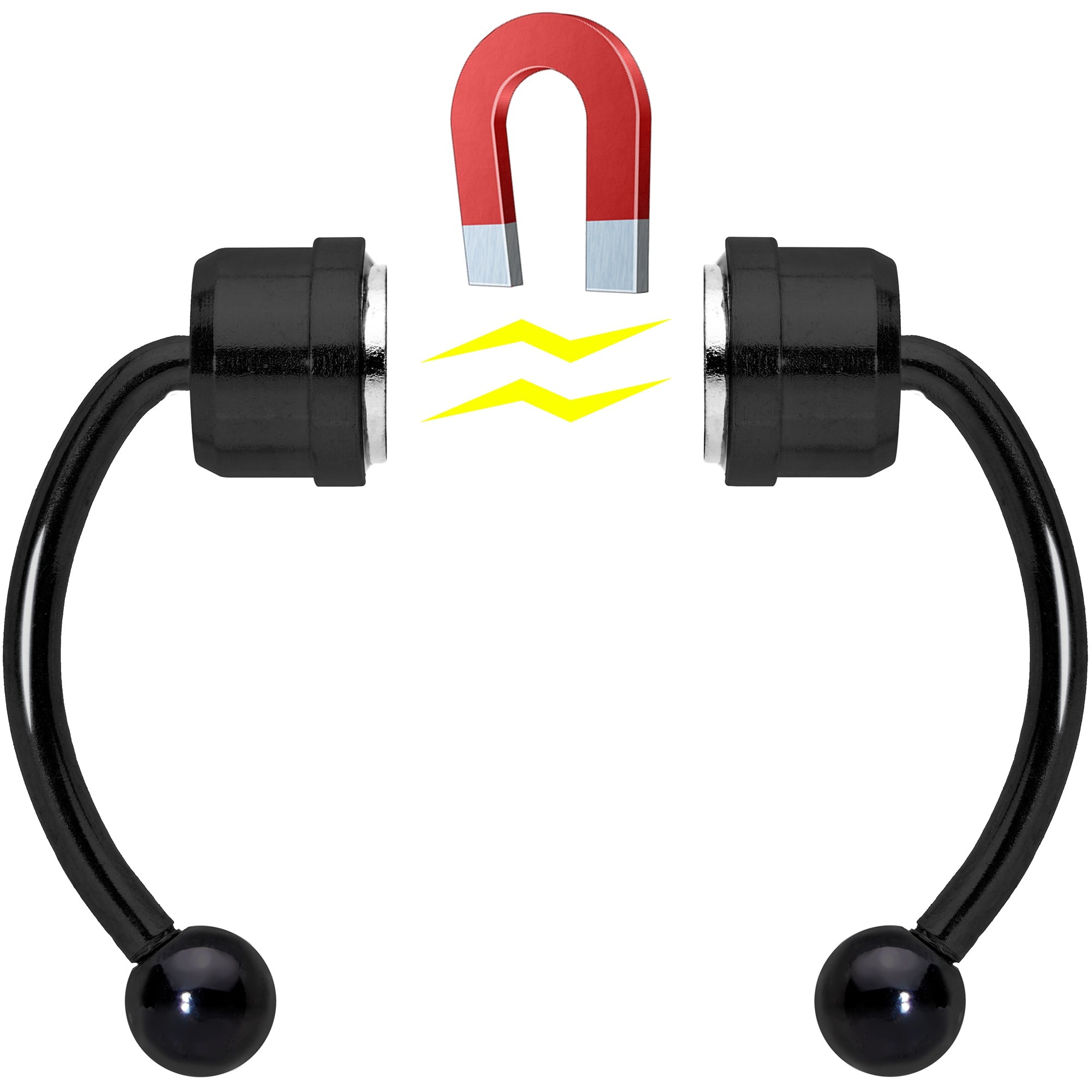 BodyCandy Black Magnetic Septum Ring Horseshoe Non-Pierced Fake Nose Ring — lifestyle context