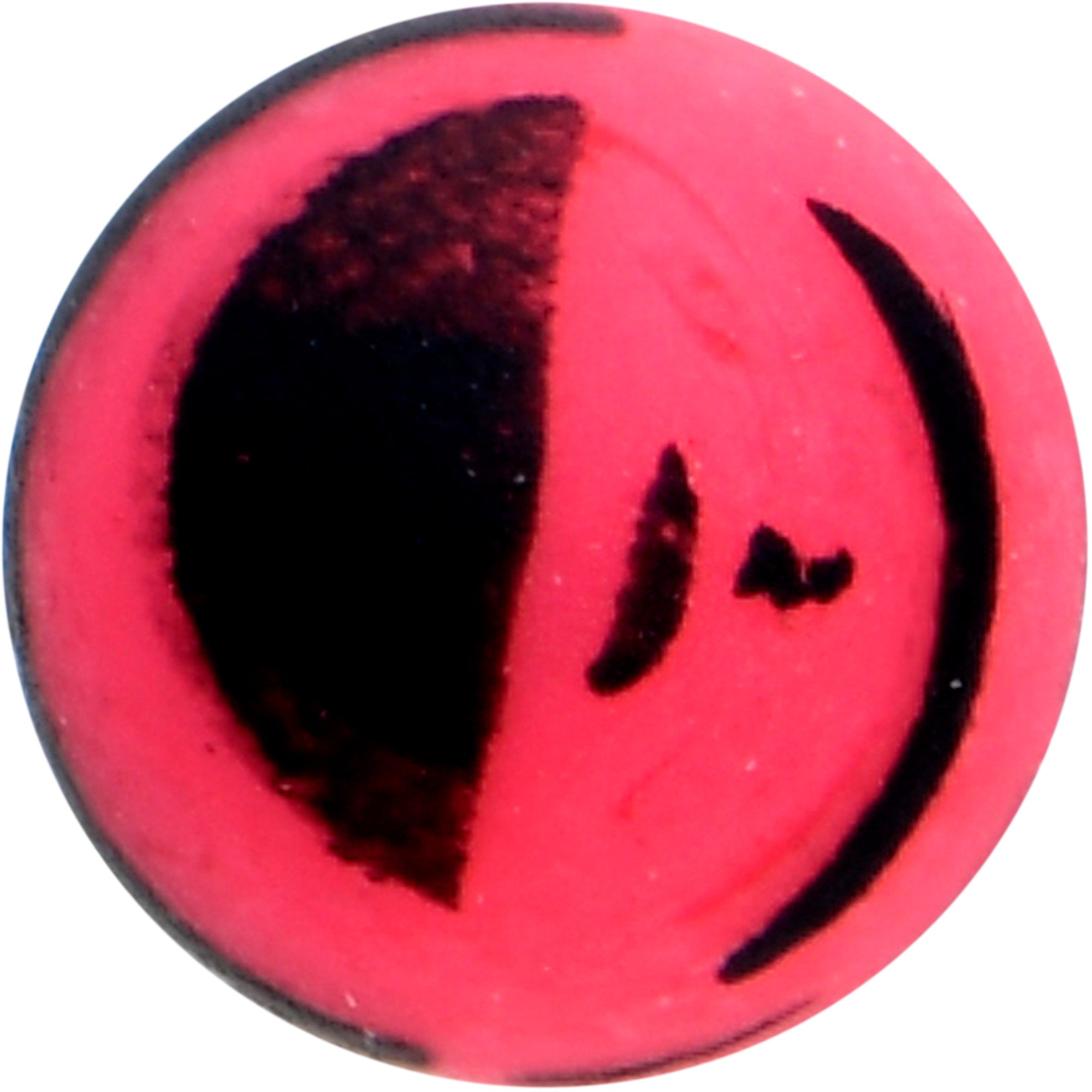 BodyCandy 16G 5/16 Matte Pink Zebra Stripe Labret Monroe Tragus — side view