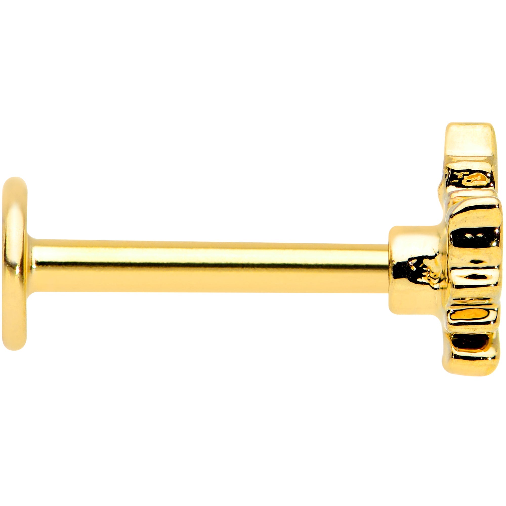 BodyCandy 16G 5/16 Gold Tone Autumn White Maple Leaf Labret Monroe Tragus — lifestyle context