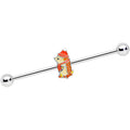 BodyCandy 14G Cozy Winter Hedgehog Industrial Barbell 38mm — main product shot