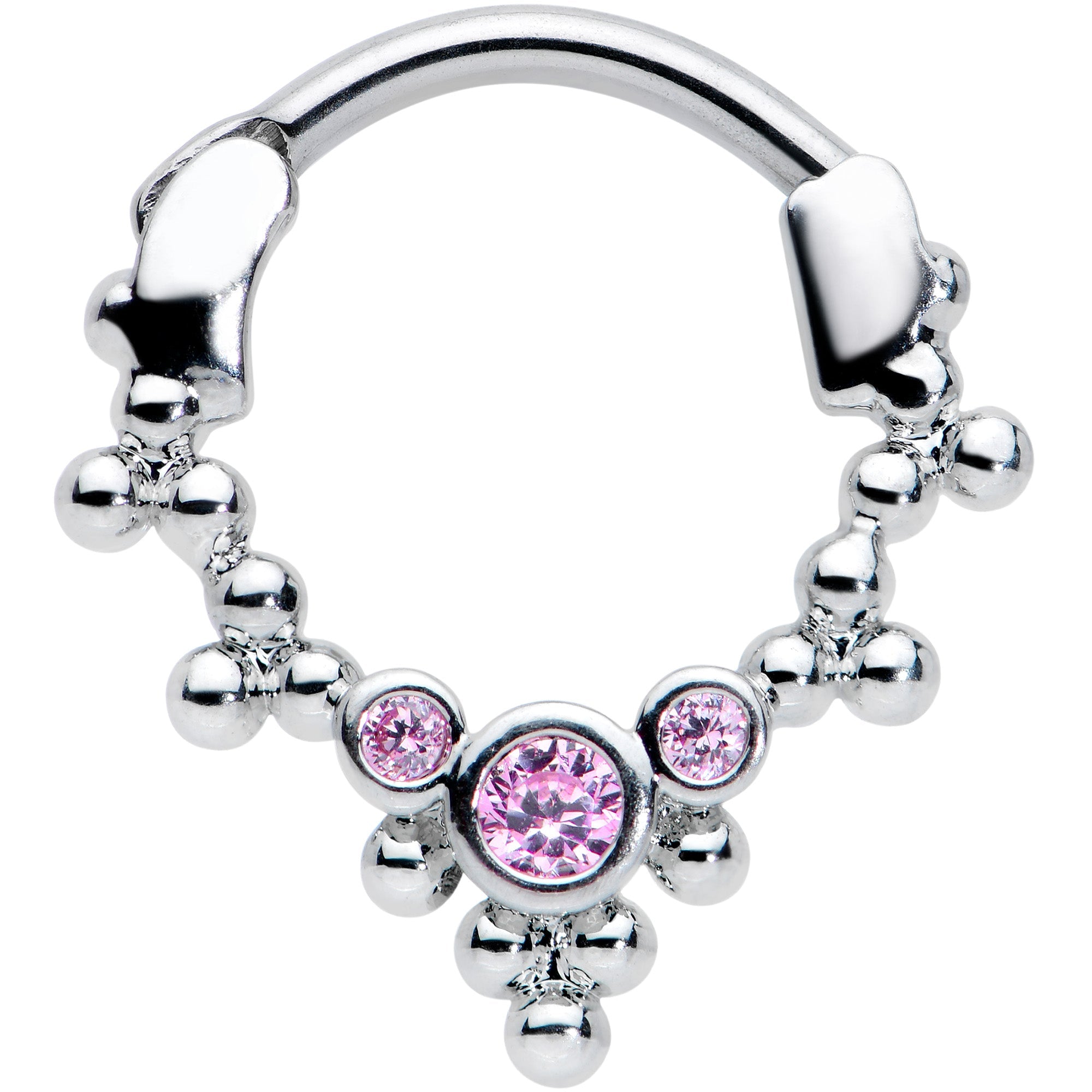 BodyCandy 16G 5/16 Pink CZ Gem Princess Cartilage Clicker — main product shot