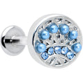 BodyCandy 16G 5/16 Blue Gem Geometric Blues Pattern Labret Monroe Tragus — main product shot
