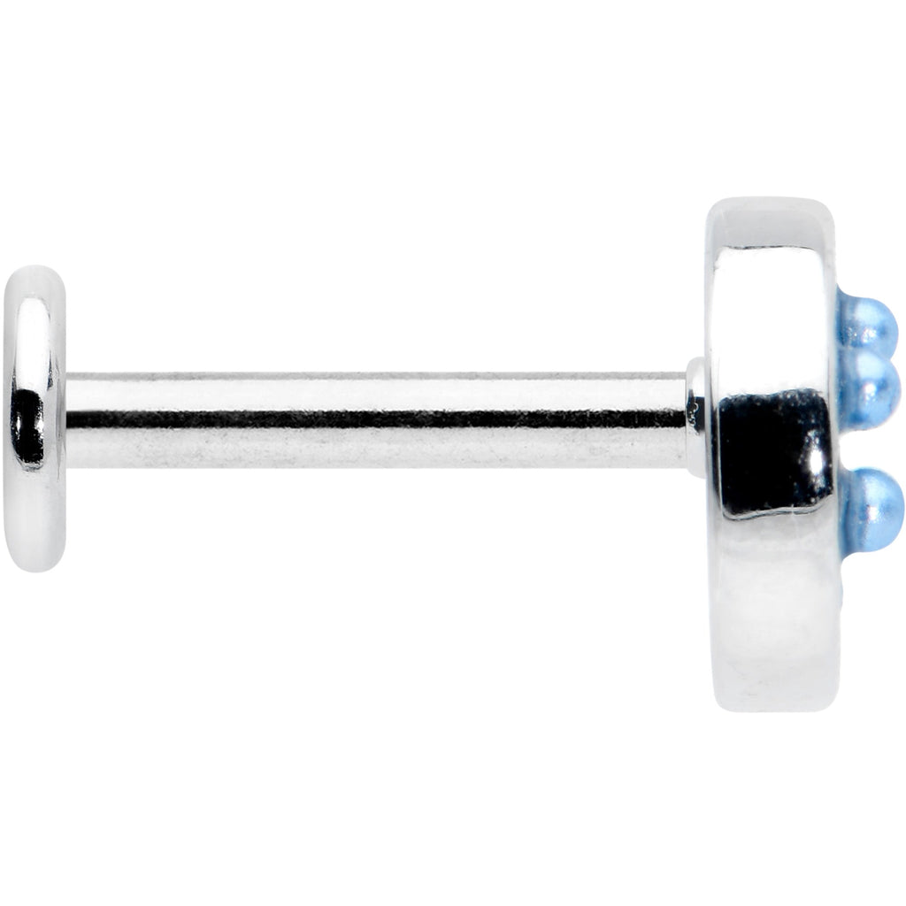 BodyCandy 16G 5/16 Blue Gem Geometric Blues Pattern Labret Monroe Tragus — lifestyle context