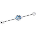 BodyCandy 14G Blue Gem Geometric Blues Industrial Barbell 38mm — main product shot