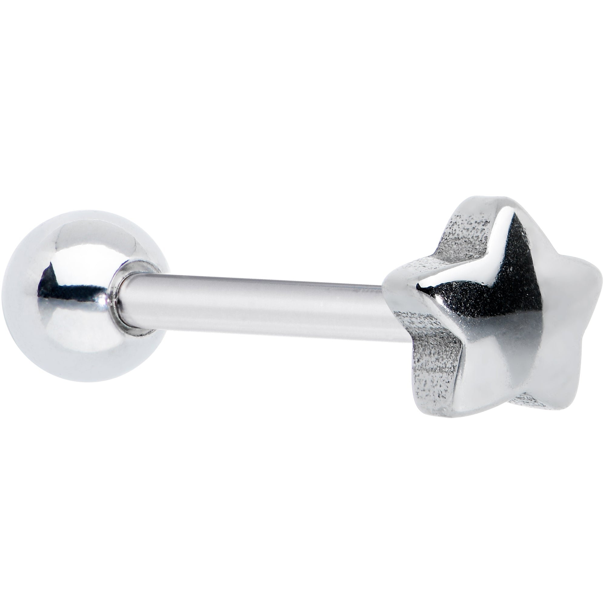 BodyCandy Simple Star Top Barbell Tongue Ring — main product shot