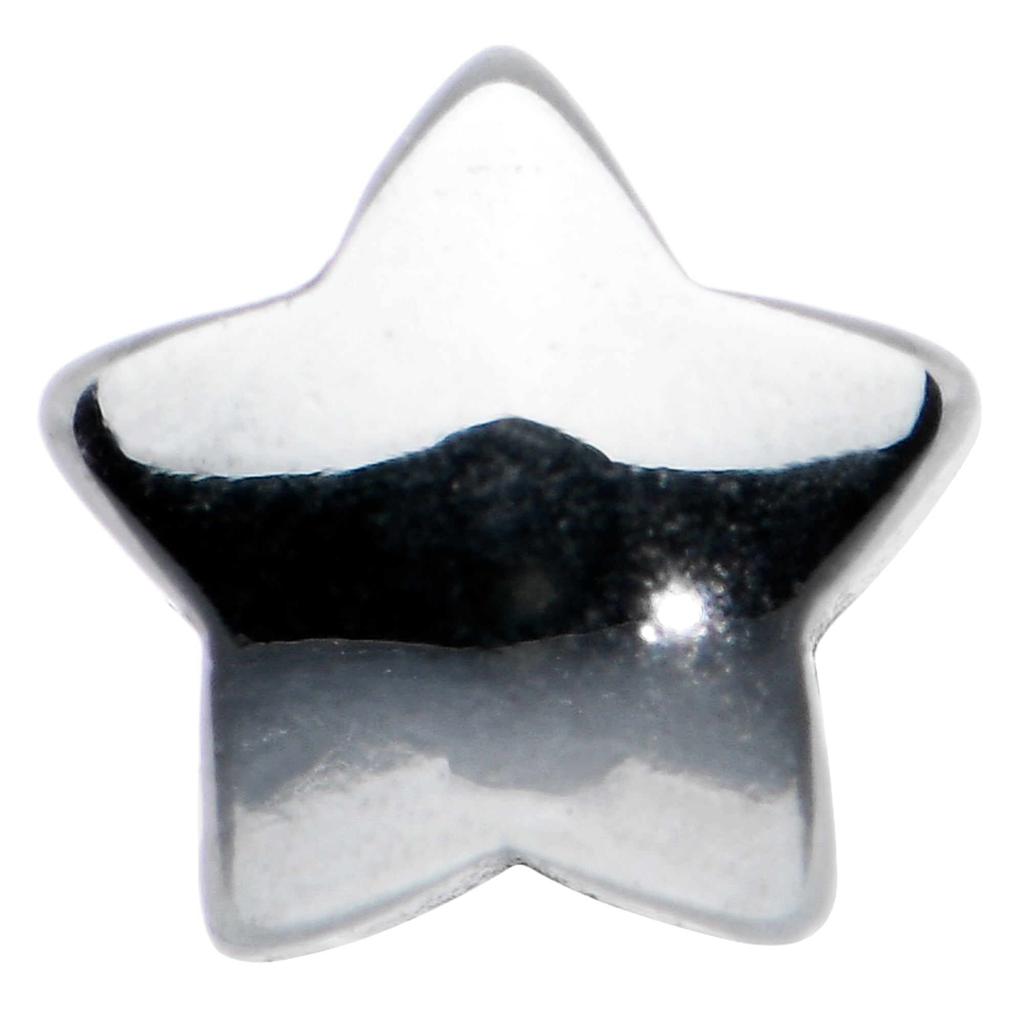 BodyCandy Simple Star Top Barbell Tongue Ring — detail close-up