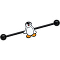 BodyCandy 14G Black Baby Penguin Industrial Barbell 38mm — main product shot