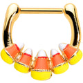 BodyCandy 16G 5/16 Gold Tone Candy Corn Halloween Cartilage Clicker — main product shot