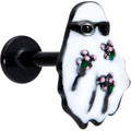 BodyCandy 16G 5/16 Black Hipster Ghost Halloween Labret Monroe Tragus — main product shot