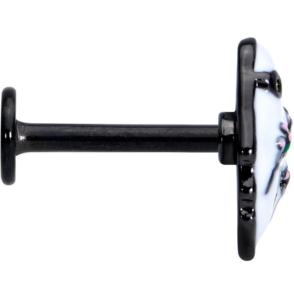 BodyCandy 16G 5/16 Black Hipster Ghost Halloween Labret Monroe Tragus — lifestyle context