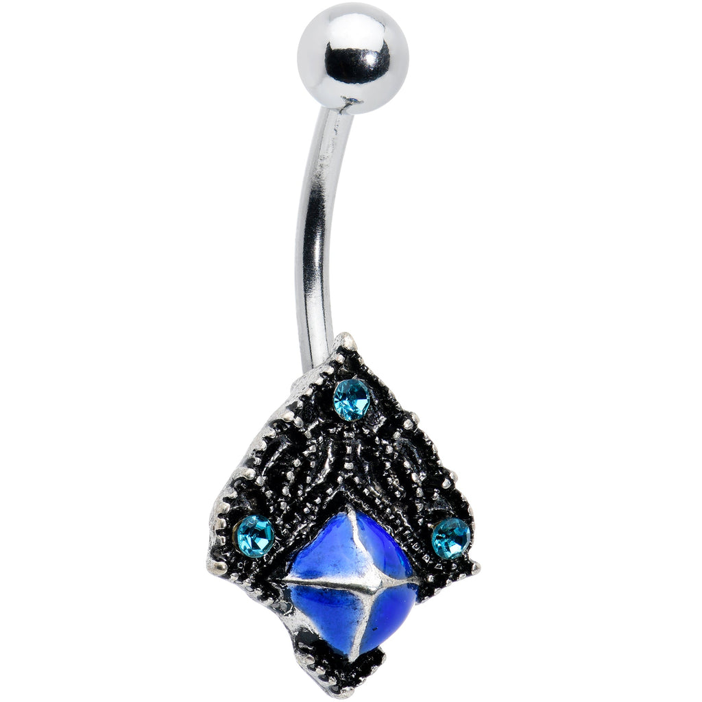 BodyCandy Blue Gem Rococo Blues Elegant Belly Ring — main product shot