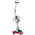 BodyCandy Clear Gem Christmas Tree in a Truck Dangle Belly Ring — main product shot