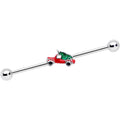 BodyCandy 14G Christmas Tree in a Truck Industrial Barbell 38mm — main product shot
