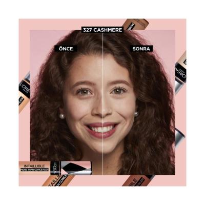 L'Oreal Paris Infaillible Concealer: Full Face Coverage, Long-Lasting 327 Cashmere - Blemish Cover, Even Skin Tone, Makeup Base