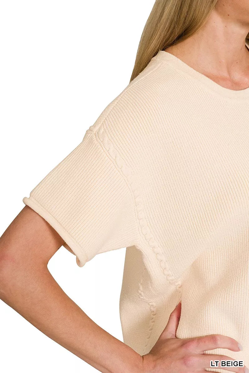 Zenana Viscose Round Neck Top & Pants Set