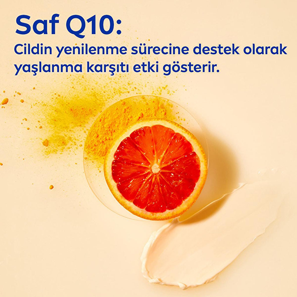 Nivea Q10 Energy Night Cream with Vitamin C - Anti-Aging, Moisturizing Night Care for All Skin Types