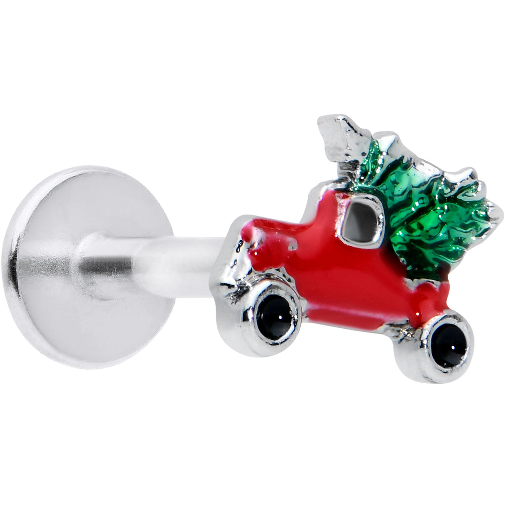 BodyCandy 16G 5/16 Christmas Tree in a Truck Labret Monroe Tragus — main product shot